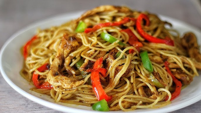 Stir fried spaghetti